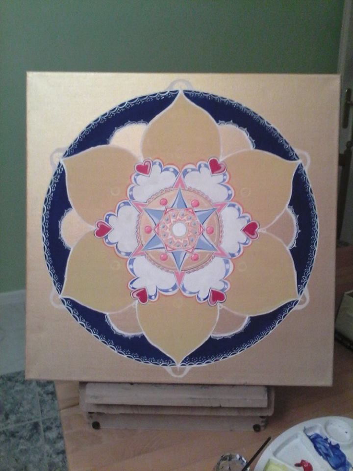 Plátno 50x50cm - rozpracováno